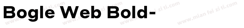 Bogle Web Bold字体转换